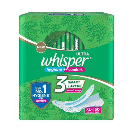 Whisper Ultra Hygiene And Comfort Sanitary Pads XL 